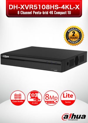 Dahua 8 Channel Penta-brid 4K Compact 1U Digital Video Recorder / DH-XVR5108HS-4KL-X