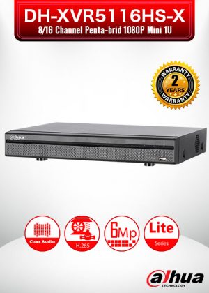 Dahua 16 Channel Penta-brid 1080P Mini 1U Digital Video Recorder / DH-XVR5116HS-X
