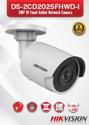 Hikvision 2MP IR Fixed Bullet Network Camera - DS-2CD2025FHWD-I