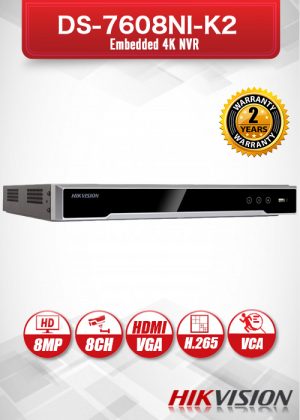 Hikvision Embedded 4K Network Video Recorder - DS-7608NI-K2