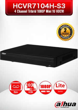 Dahua 4CH Tribrid 1080P Mini 1U HDCVI Digital Video Recorder / HCVR7104H-S3