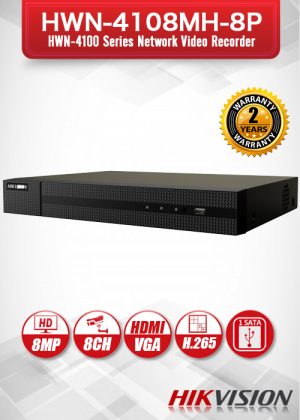 Hikvision 8CH HWN-4100 Series Network Video Recorder - HWN-4108MH-8P